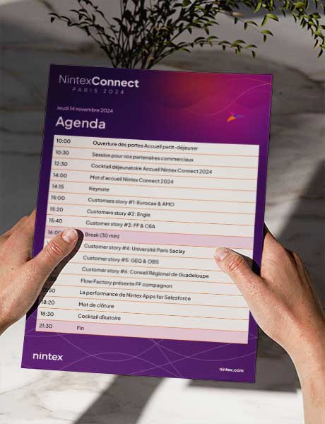 Paris — printed agenda